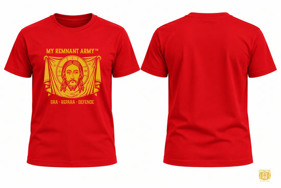 My Remnant Army Holy Face T-Shirt — Gold Emblem