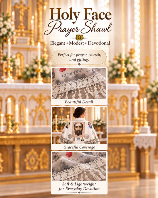 Holy Face Prayer Shawl — Graceful Coverage