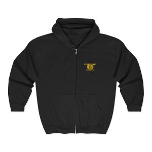 Deus Vult Zip Hoodie – Catholic Crusader Emblem Full-Zip Sweatshirt