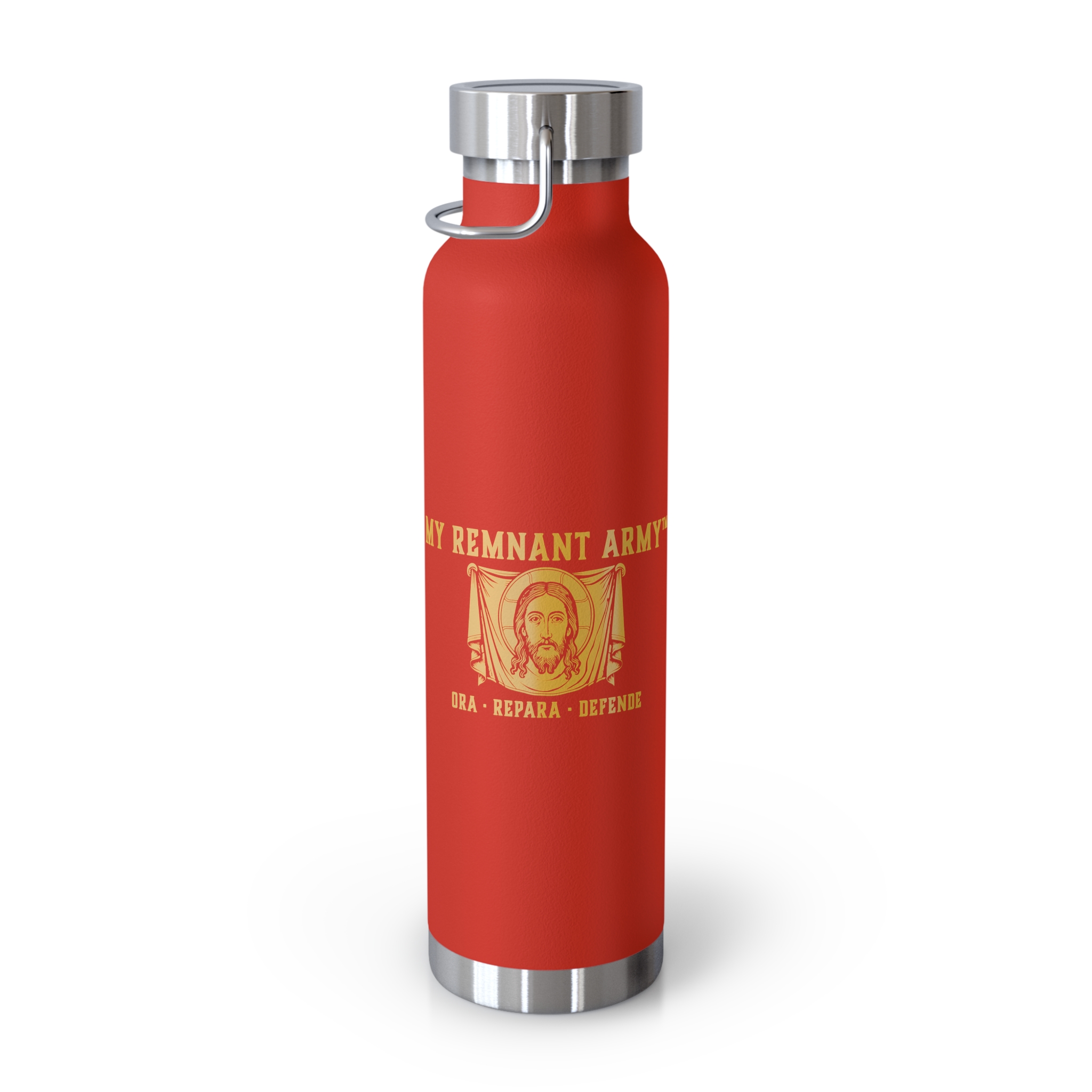 22oz Insulated Water Bottle — "My Remnant Army" Gold Logo - Image 3