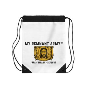 "Deus Vult!" Drawstring Bag — 'My Remnant Army' Faith Backpack