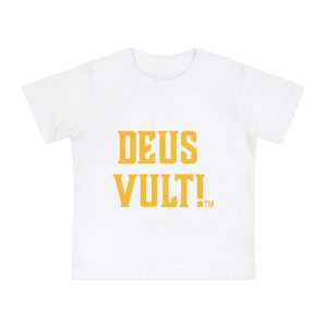Baby T-Shirt — "DEUS VULT!" Gold Crest Infant Tee (My Remnant Army)