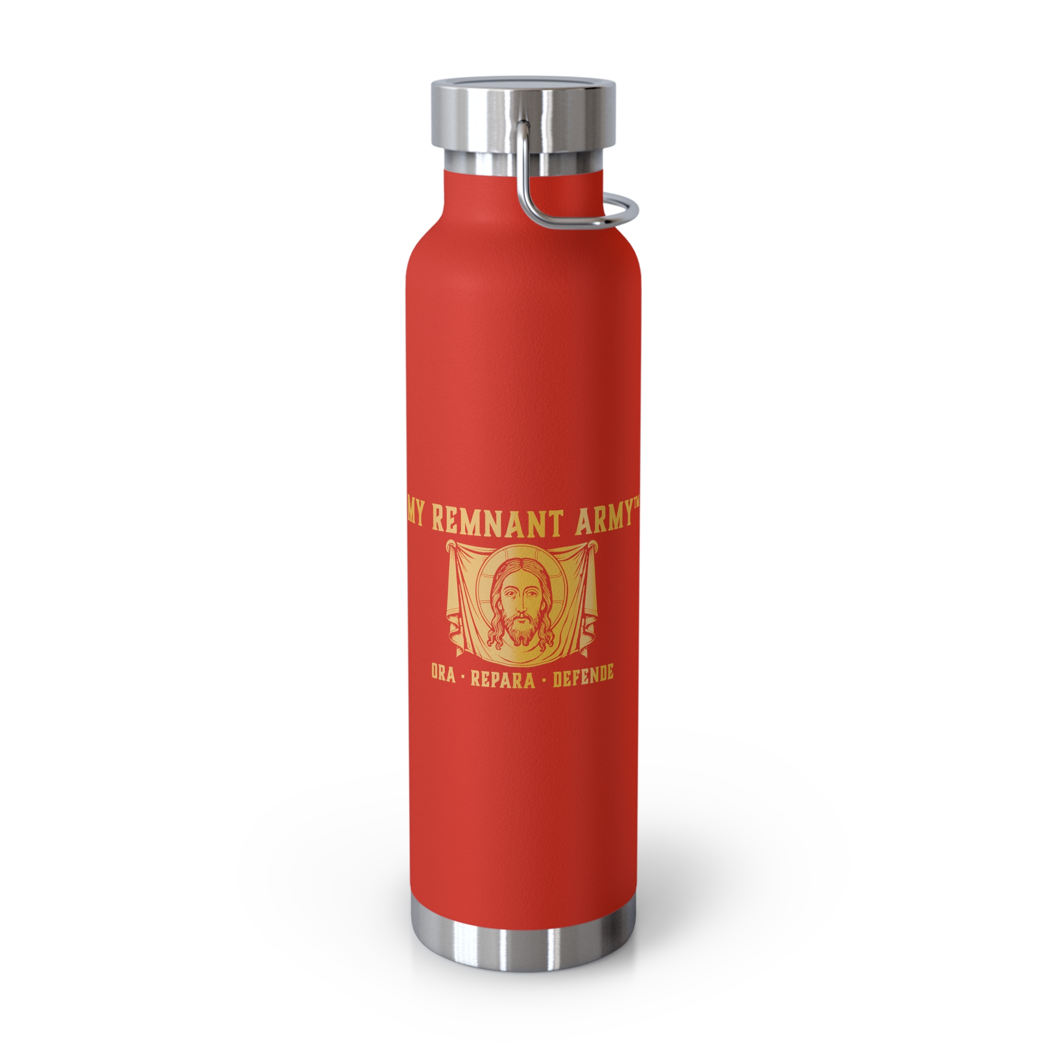 22oz Insulated Water Bottle — "My Remnant Army" Gold Logo - Image 2