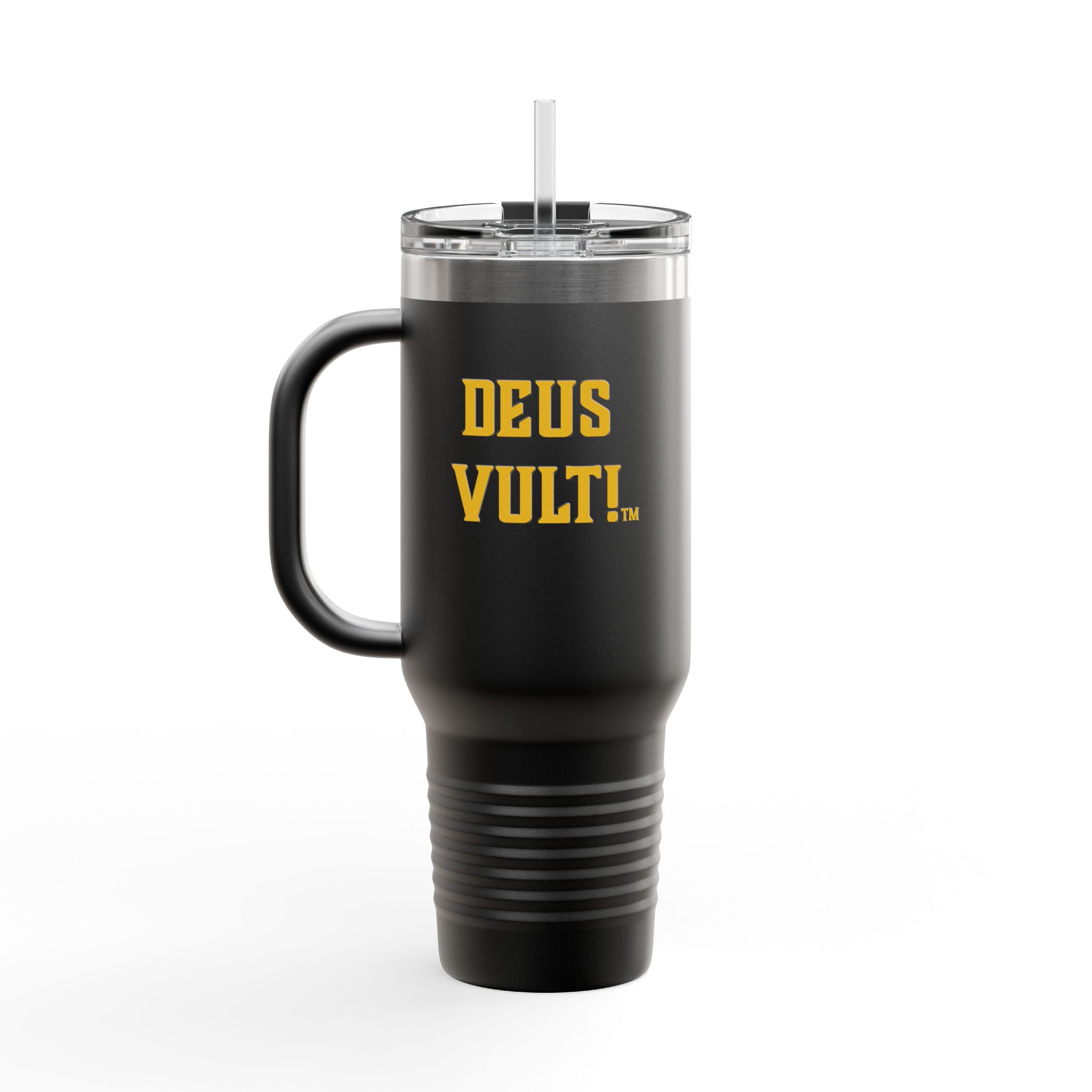 40oz Insulated Travel Mug — “My Remnant Army”/"Deus Vult!" Catholic Faith Tumbler - Image 4